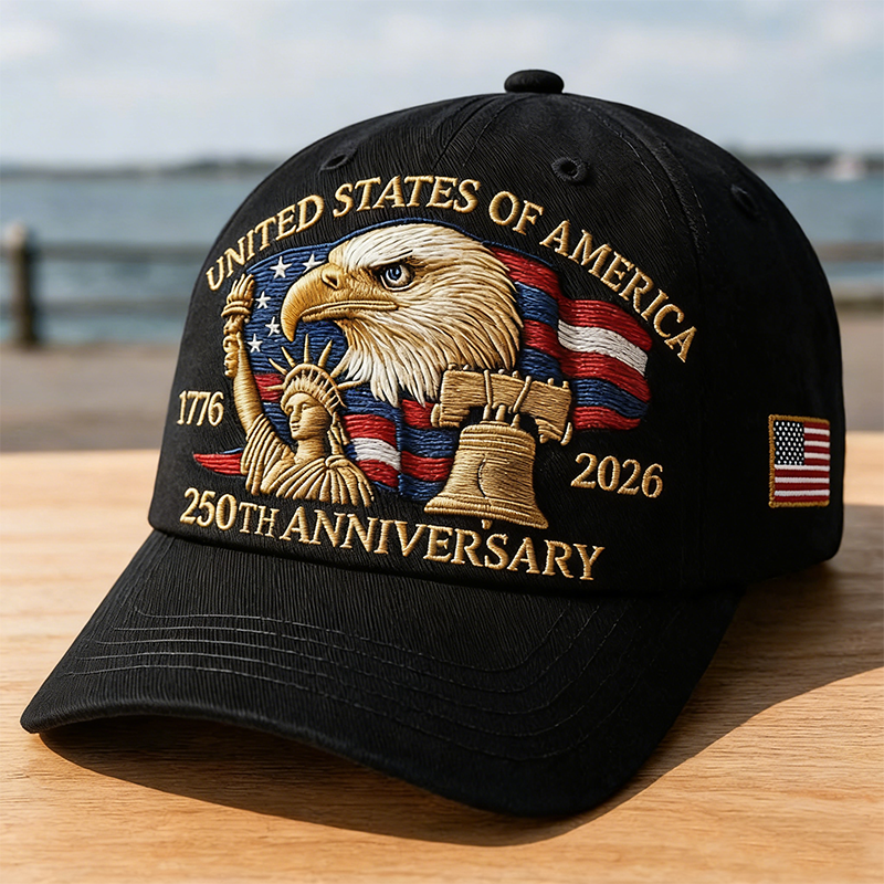 Celebrating the 250th Anniversary of the United States Vintage Embroidered Baseball Cap