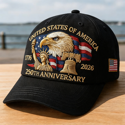 Celebrating the 250th Anniversary of the United States Vintage Embroidered Baseball Cap
