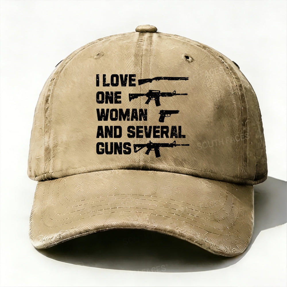 I Love One Woman And Several Guns Funny baseball cap