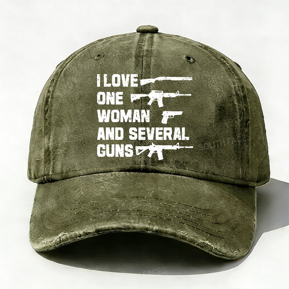 I Love One Woman And Several Guns Funny baseball cap
