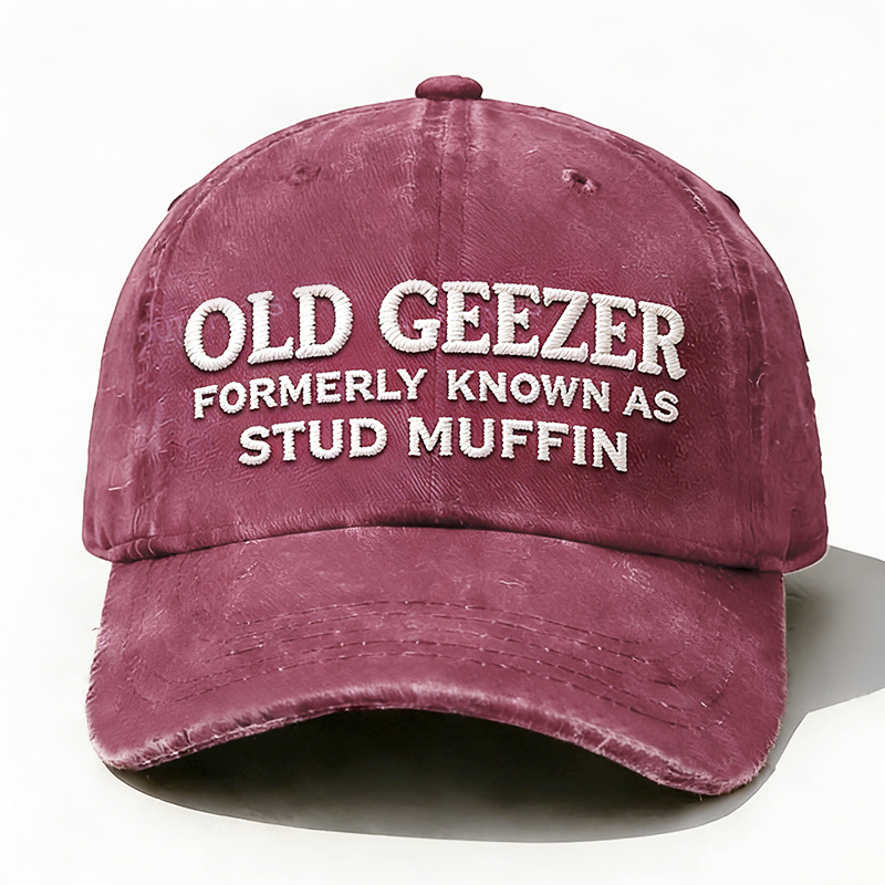 Personalized Old Geezer Formerly Known As Stud Muffin Custom Embroidery Hat