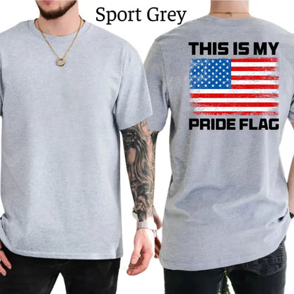 This Is My Pride Flag Funny T-Shirt, Patriot Mens Shirts Funny, Conservative Political Graphics Tee, Political Graphics Shirt, Men's Gifts, Casual Menswear, For Men