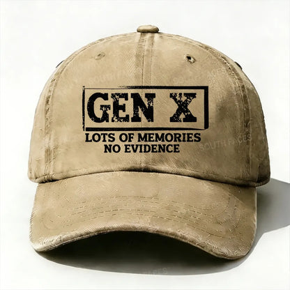 Gen X Lots Of Memories No Evidence Baseball Cap
