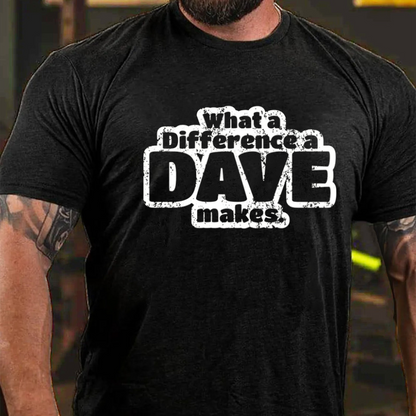 What A Difference A Dave Makes Funny Men T-shirt