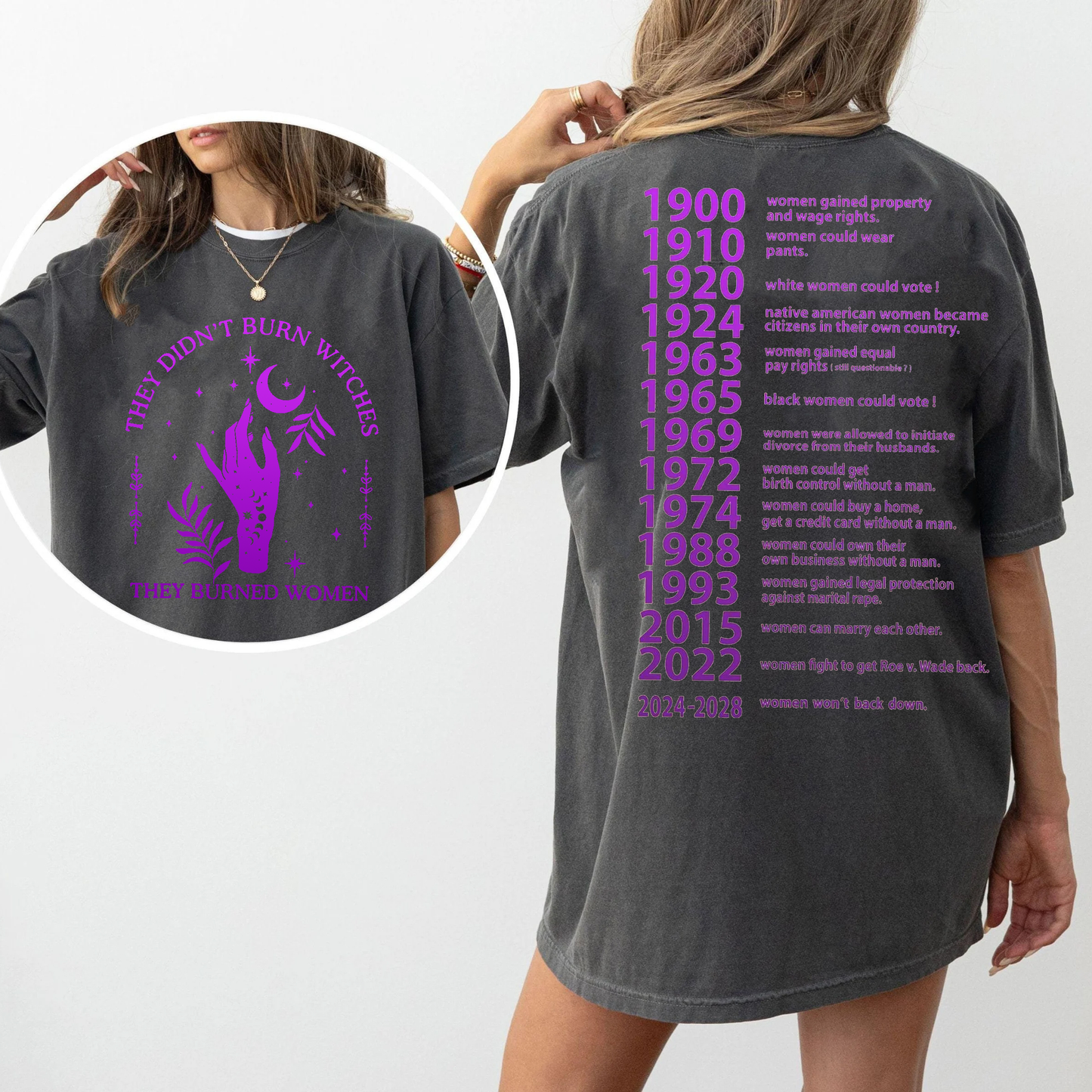 They Didn't Burn Witches They Burned Women Unisex T-shirt/Crewneck/Hoodie
