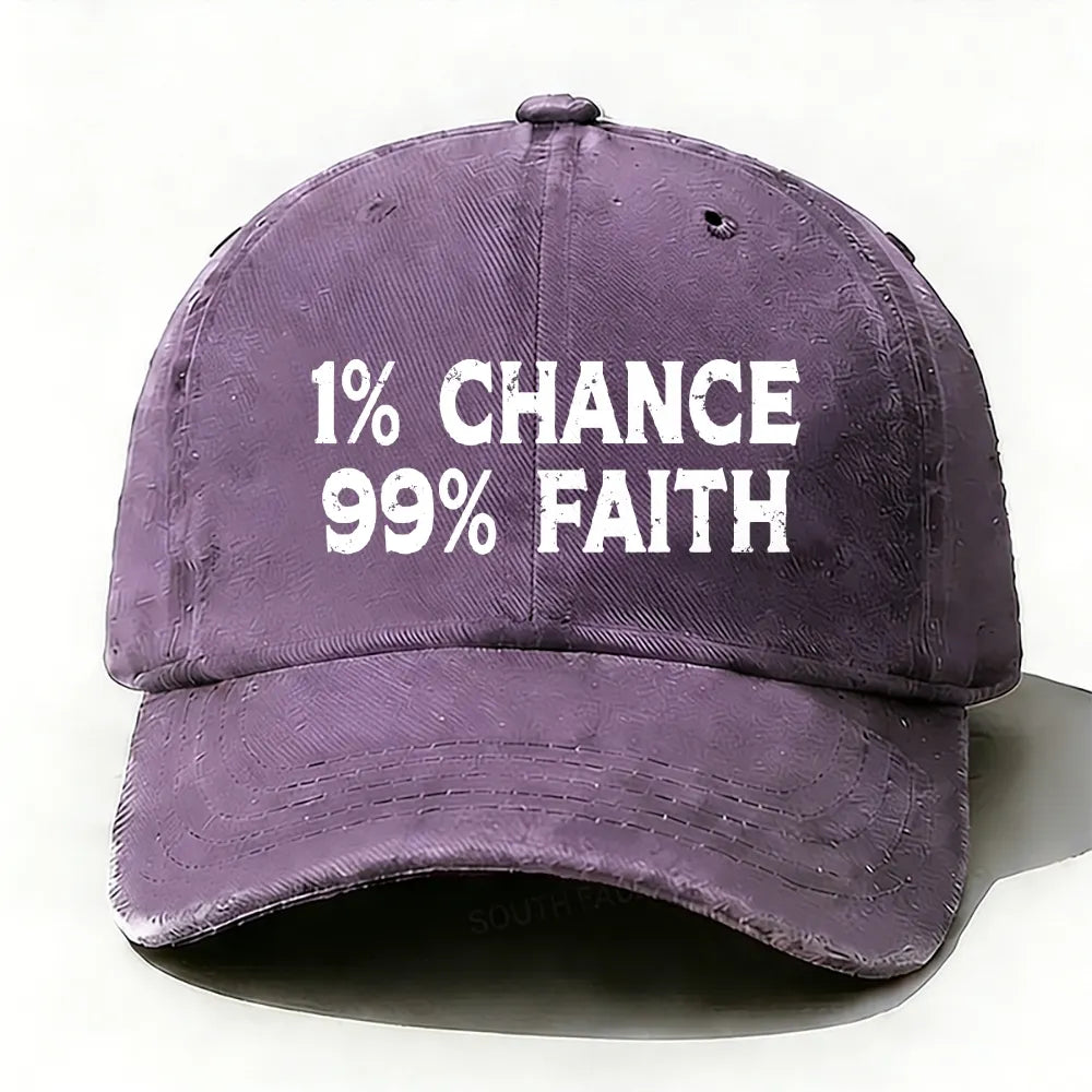 1% Chance 99% Faith Baseball Cap