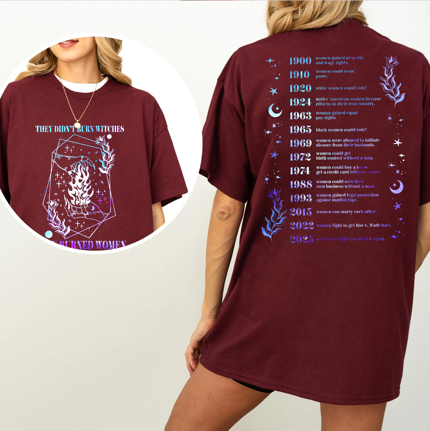 They Didn't Burn Witches They Burned Women Unisex T-shirt/Crewneck/Hoodie