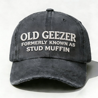Personalized Old Geezer Formerly Known As Stud Muffin Custom Embroidery Hat