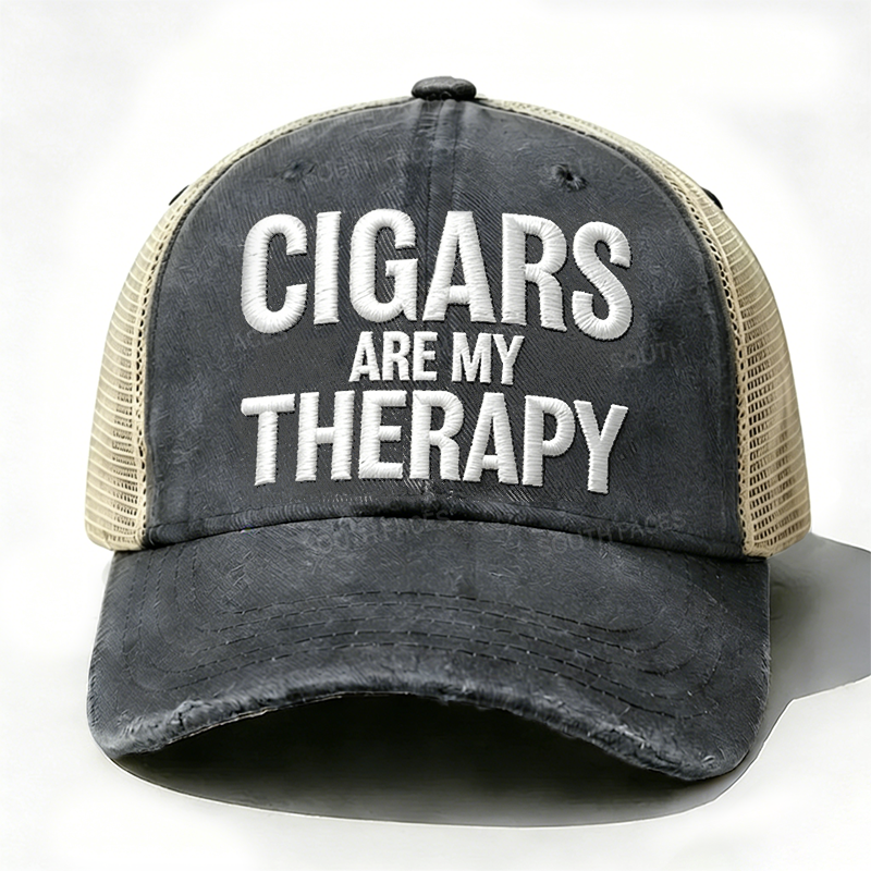 Embroidered ¡° Cigars Are My Therapy ¡± Trucker Cap