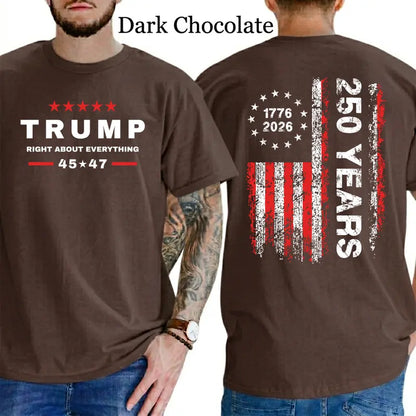 250 Years Of Freedom T-Shirt, Celebrate 250 Years Mens Shirts, Conservative Political Graphics Tee, Patriotism Graphics Shirt, Men's Gifts, Casual Menswear, For Men