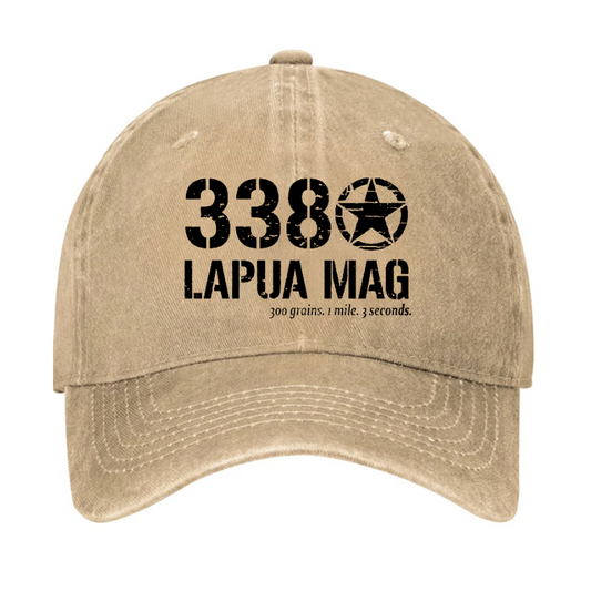 338 Lapua Mag 300 Grains 1 Mile 3 Seconds Hat