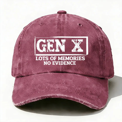 Gen X Lots Of Memories No Evidence Baseball Cap