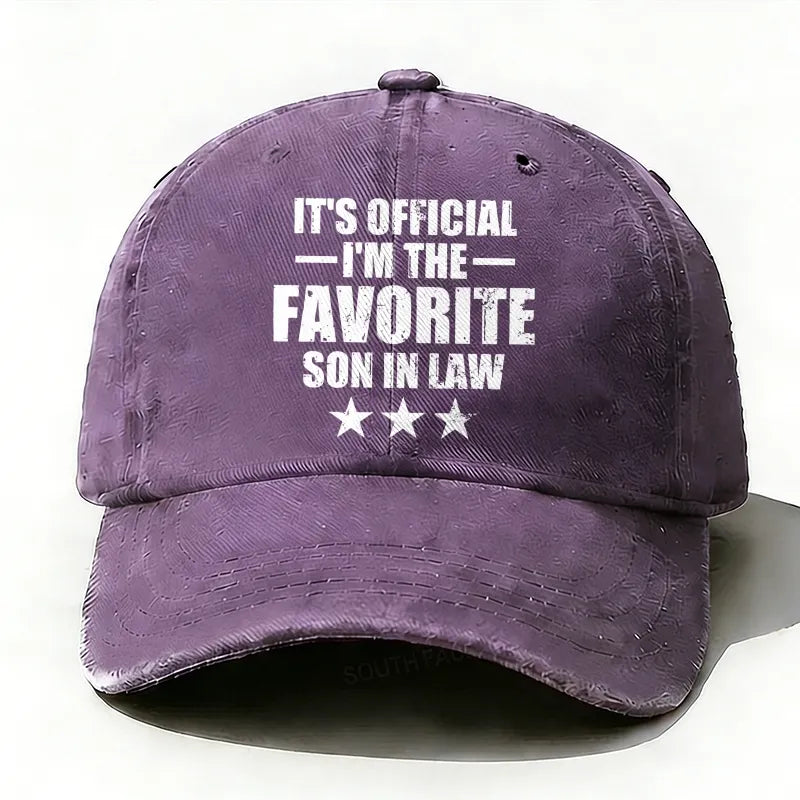 It's Official I'm The Favorite Son In Law baseball hats