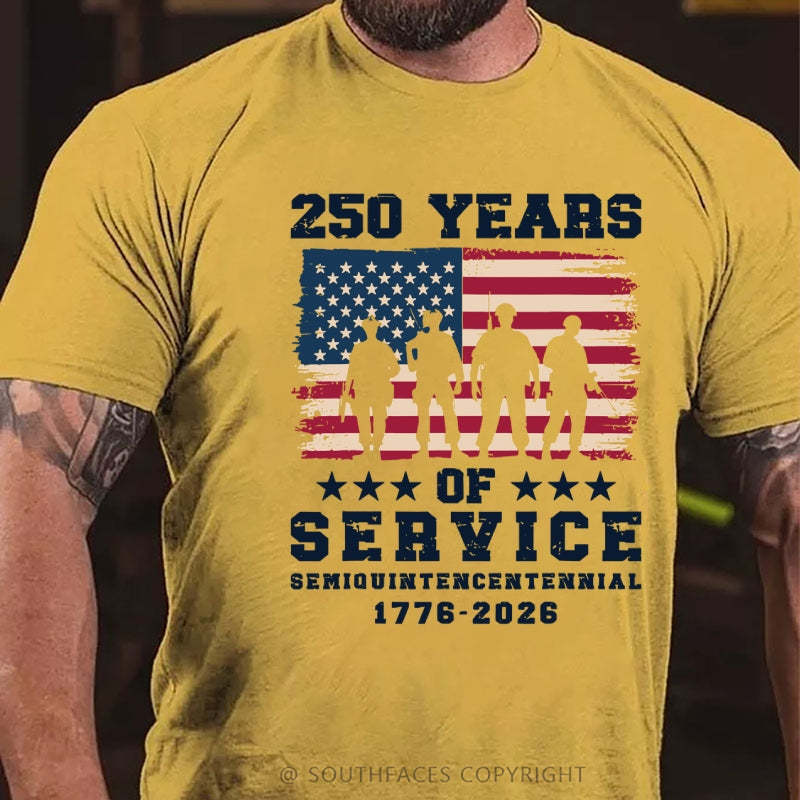 250 Years Of Seryice Semiouintencentennial 1776-2026 T-Shirt