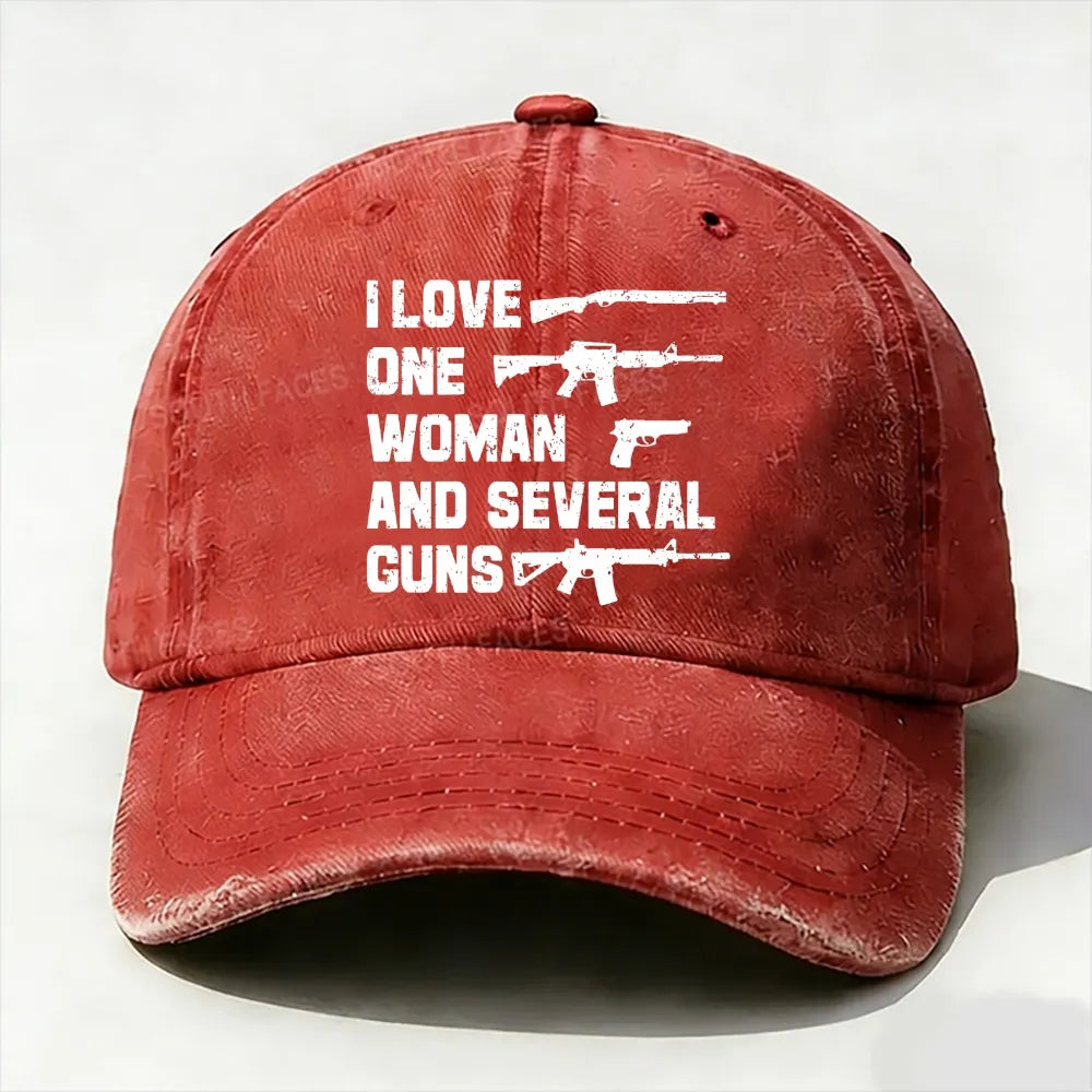 I Love One Woman And Several Guns Funny baseball cap