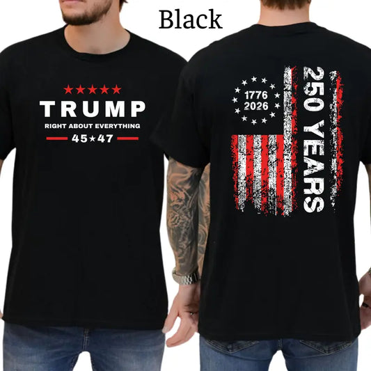 250 Years Of Freedom T-Shirt, Celebrate 250 Years Mens Shirts, Conservative Political Graphics Tee, Patriotism Graphics Shirt, Men's Gifts, Casual Menswear, For Men