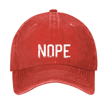 NOPE Funny Sarcastic Hat