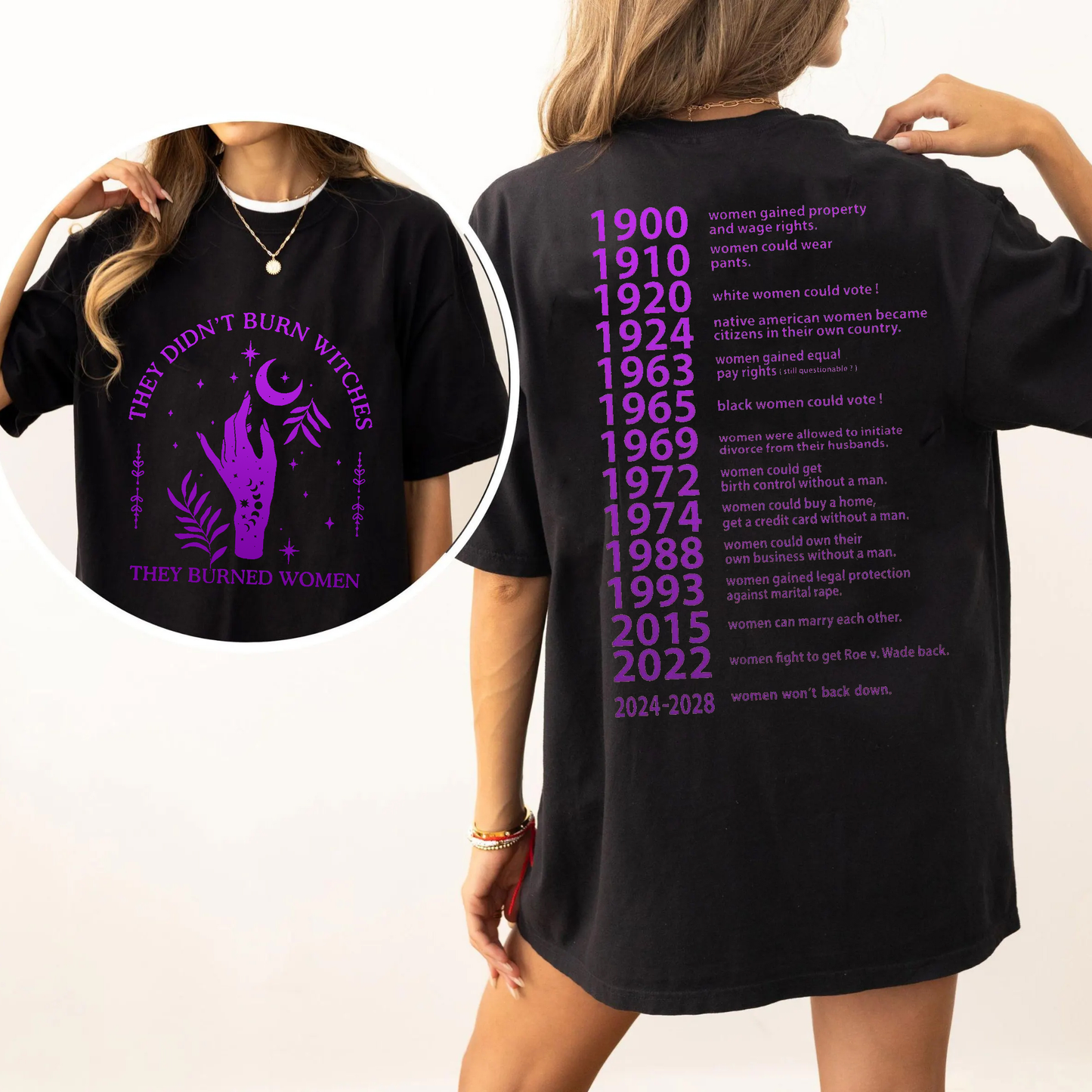 They Didn't Burn Witches They Burned Women Unisex T-shirt/Crewneck/Hoodie