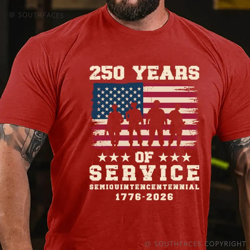 250 Years Of Seryice Semiouintencentennial 1776-2026 T-Shirt