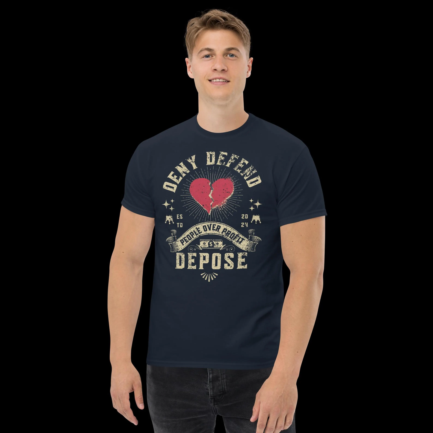 Deny Defend Depose People over Profits Unisex T-shirt/Crewneck/Hoodie