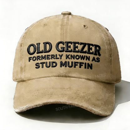 Personalized Old Geezer Formerly Known As Stud Muffin Custom Embroidery Hat