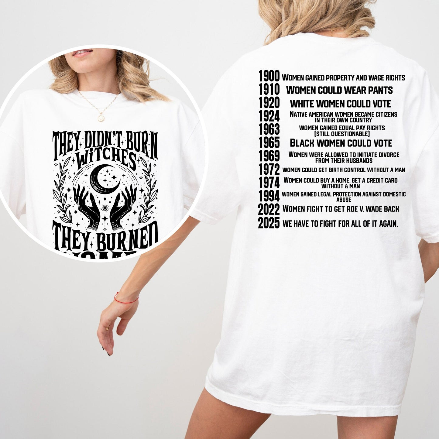 They Didn't Burn Witches They Burned Women Unisex T-shirt/Crewneck/Hoodie