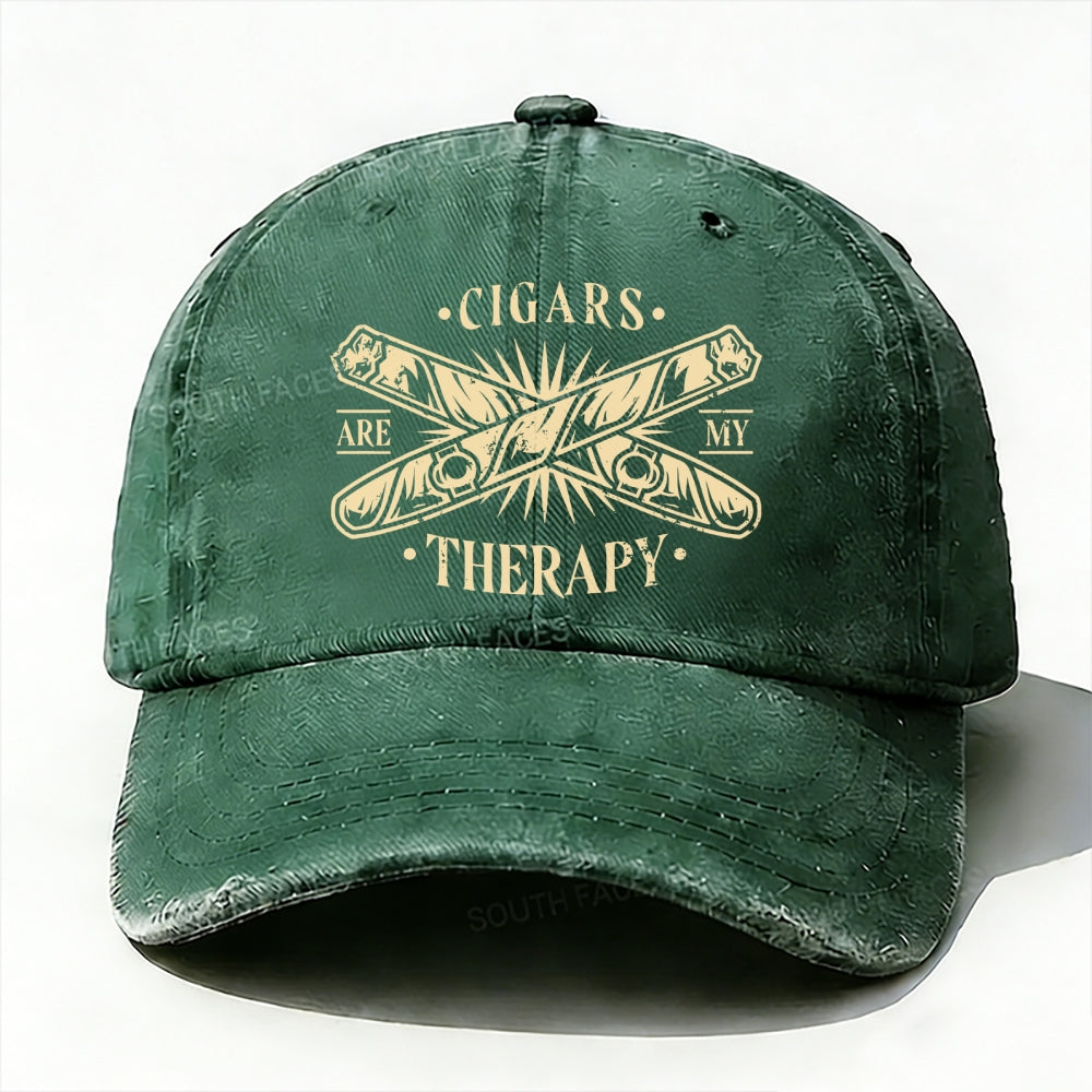 Cigars Are My Therapy Baseball Cap