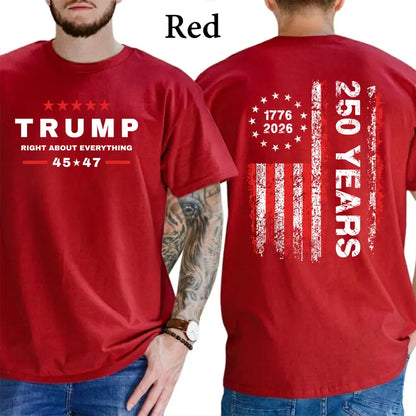 250 Years Of Freedom T-Shirt, Celebrate 250 Years Mens Shirts, Conservative Political Graphics Tee, Patriotism Graphics Shirt, Men's Gifts, Casual Menswear, For Men