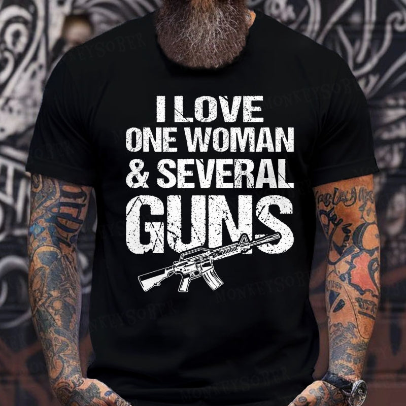 I Love One Woman & Several Guns Funny T-Shirts