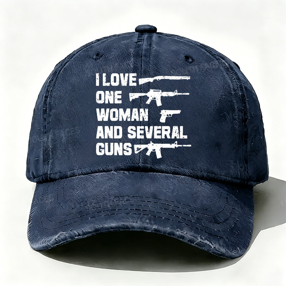I Love One Woman And Several Guns Funny baseball cap