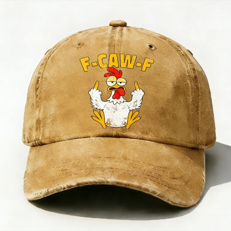F-CAW-F Rooster Funny Baseball Hat