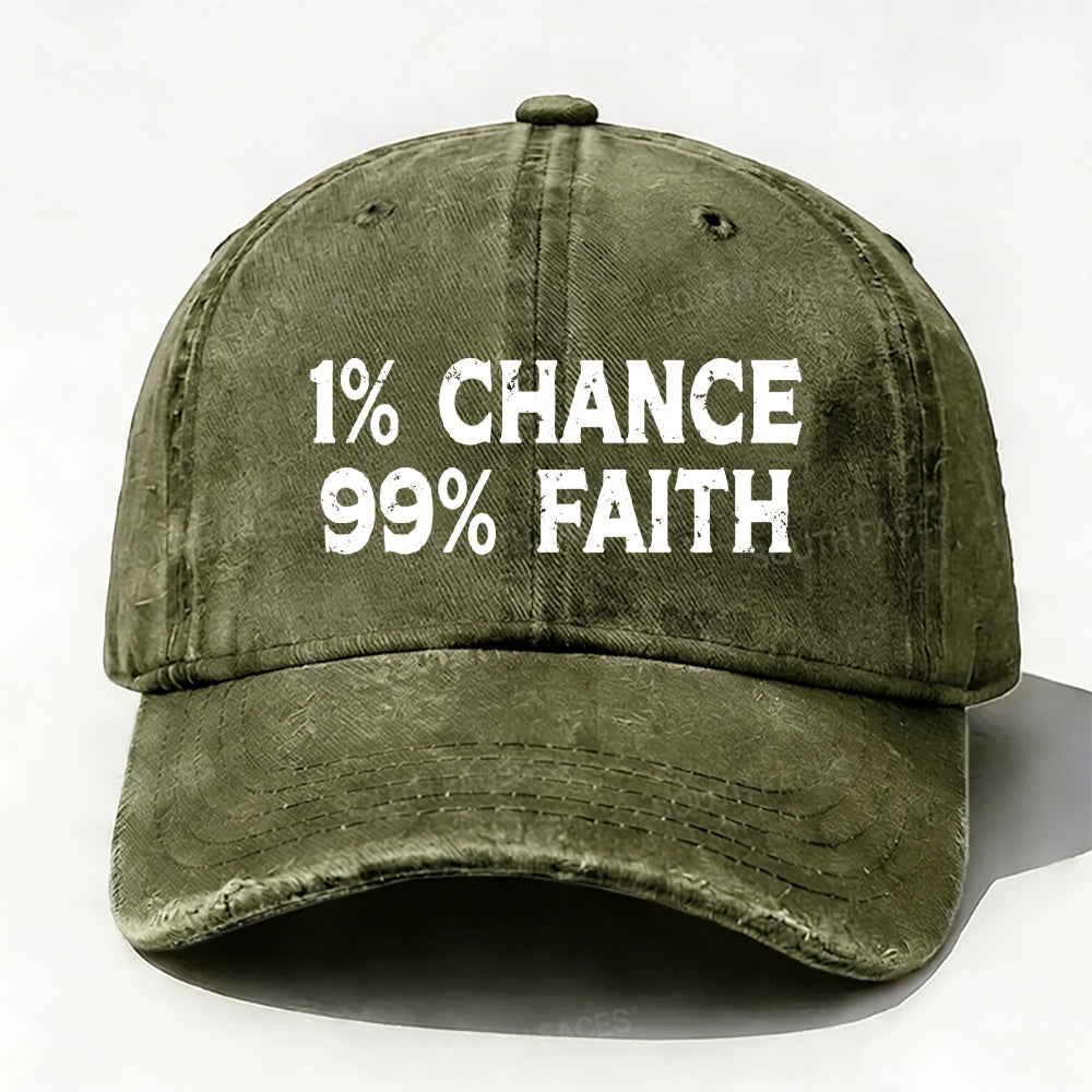 1% Chance 99% Faith Baseball Cap