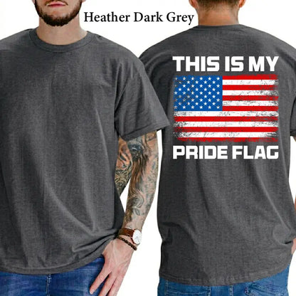 This Is My Pride Flag Funny T-Shirt, Patriot Mens Shirts Funny, Conservative Political Graphics Tee, Political Graphics Shirt, Men's Gifts, Casual Menswear, For Men