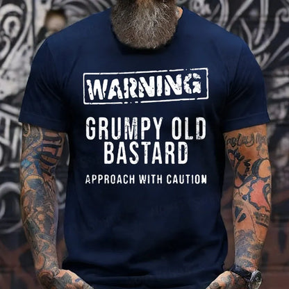 Warning Grumpy Old Bastard Approach With Caution shirts