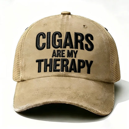 Embroidered ¡° Cigars Are My Therapy ¡± Trucker Cap