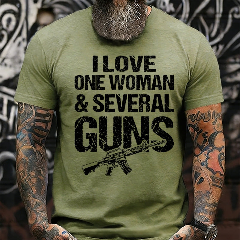 I Love One Woman & Several Guns Funny T-Shirts