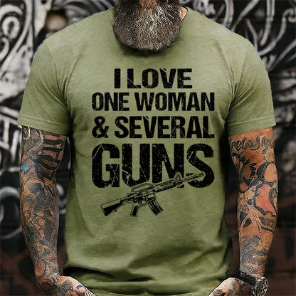 I Love One Woman & Several Guns Funny T-Shirts