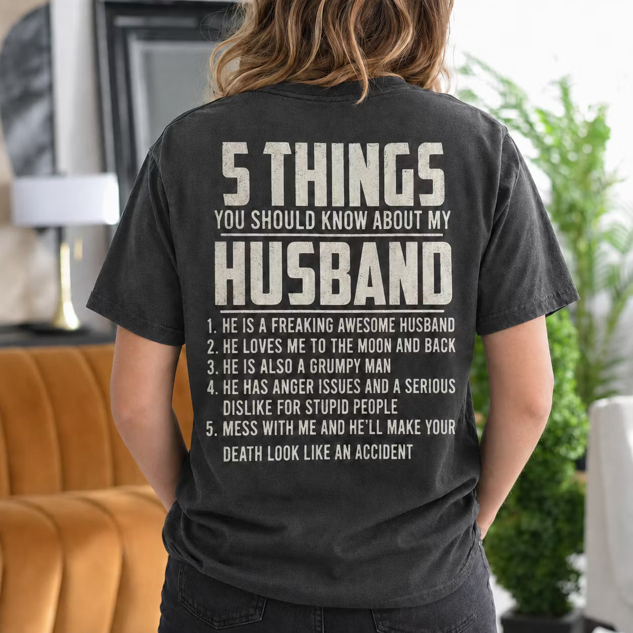 5 Things You Should Know About My Husband Funny Gift Unisex T-shirt/Crewneck/Hoodie