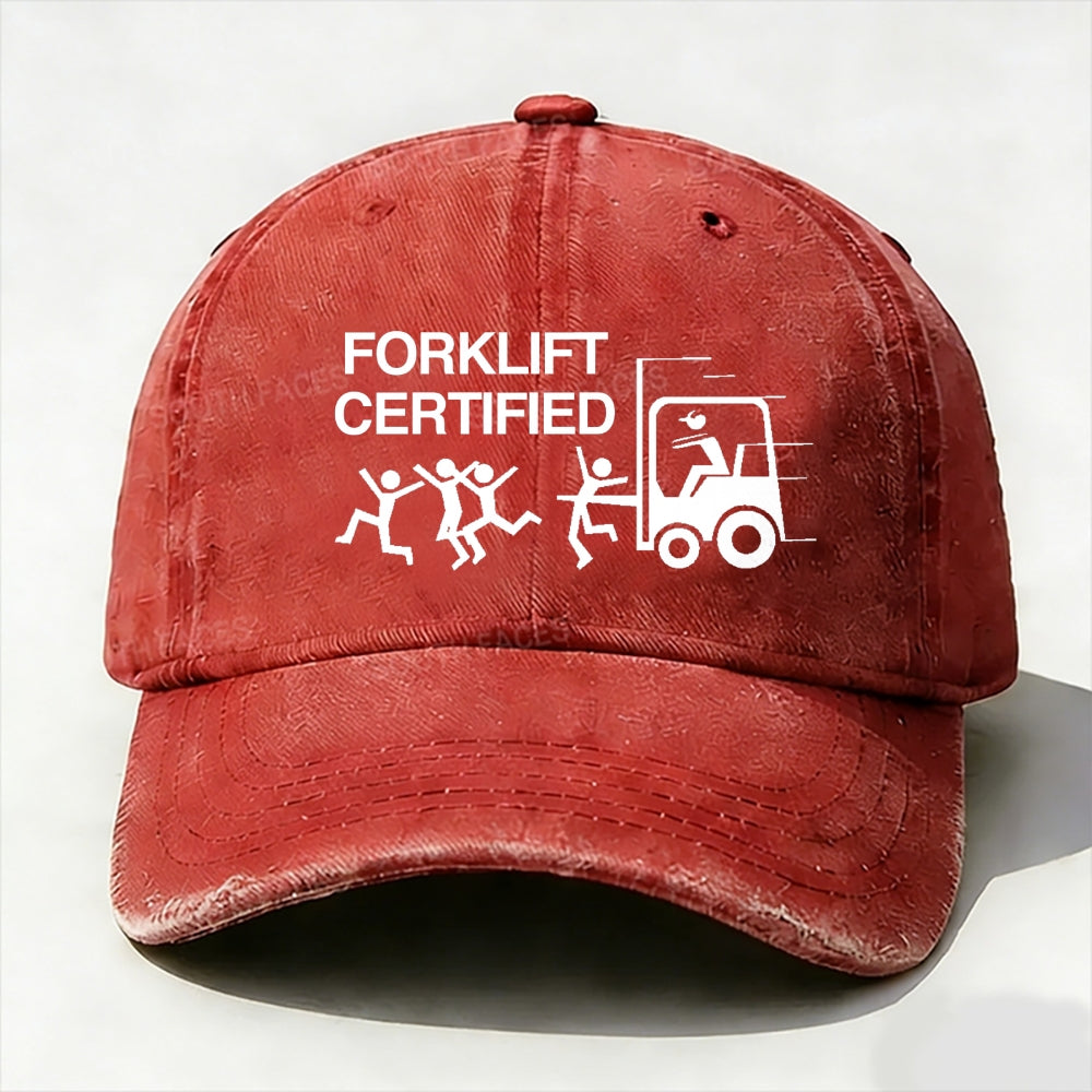Forklift Certified Funny baseball cap