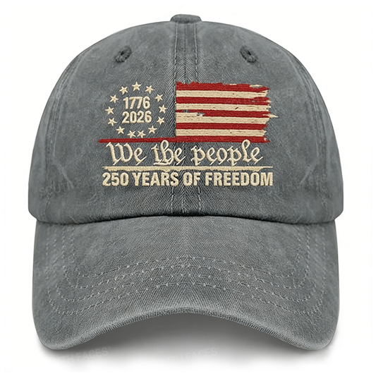 Personalized U.S. Bicentennial Commemorative ¡°250 Years of Freedom 1776-2026¡± Vintage Embroidered Baseball Cap - Custom Slogan