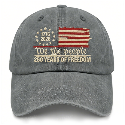 Personalized U.S. Bicentennial Commemorative ¡°250 Years of Freedom 1776-2026¡± Vintage Embroidered Baseball Cap - Custom Slogan
