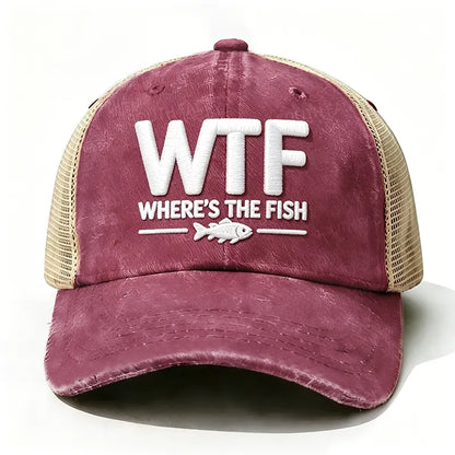 Embroidered ¡°WTF Where's The Fish¡± Trucker Cap