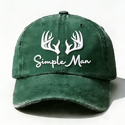 Embroidered ¡°Simple Man ¡± Hat