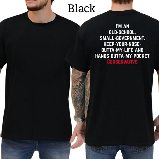 Conservative Old School T-Shirt, Patriot Mens Shirts Funny, Conservative Political Graphics Tee, Political Graphics Shirt, Men's Gifts, Casual Menswear, For Men