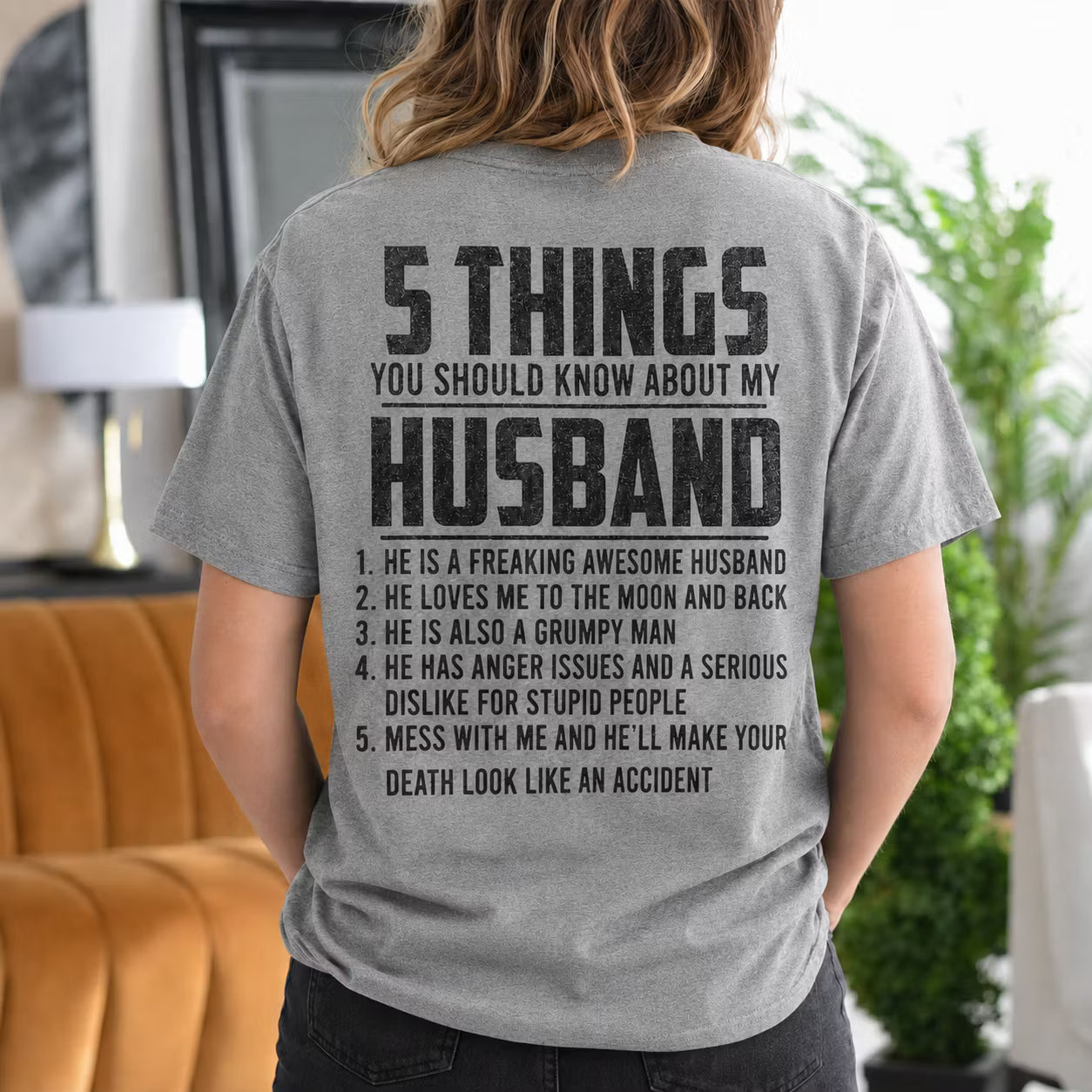 5 Things You Should Know About My Husband Funny Gift Unisex T-shirt/Crewneck/Hoodie