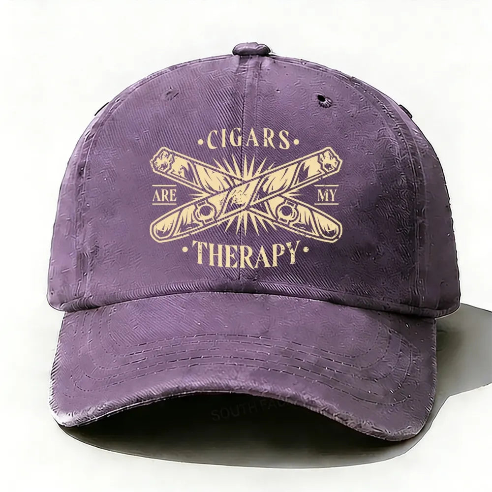 Cigars Are My Therapy Baseball Cap