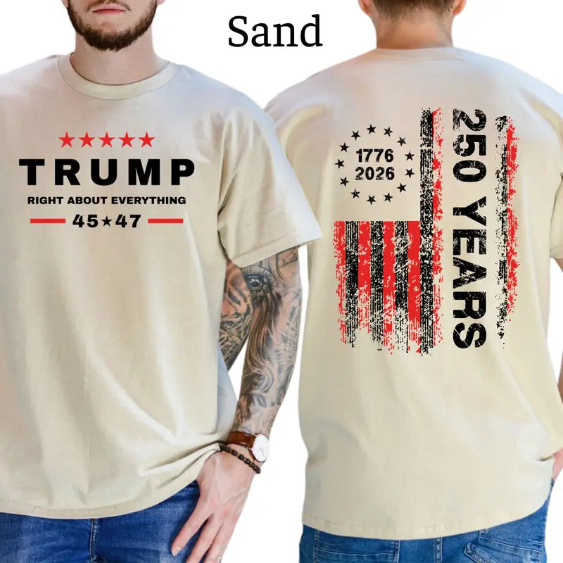 250 Years Of Freedom T-Shirt, Celebrate 250 Years Mens Shirts, Conservative Political Graphics Tee, Patriotism Graphics Shirt, Men's Gifts, Casual Menswear, For Men