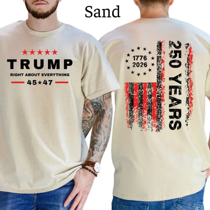 250 Years Of Freedom T-Shirt, Celebrate 250 Years Mens Shirts, Conservative Political Graphics Tee, Patriotism Graphics Shirt, Men's Gifts, Casual Menswear, For Men