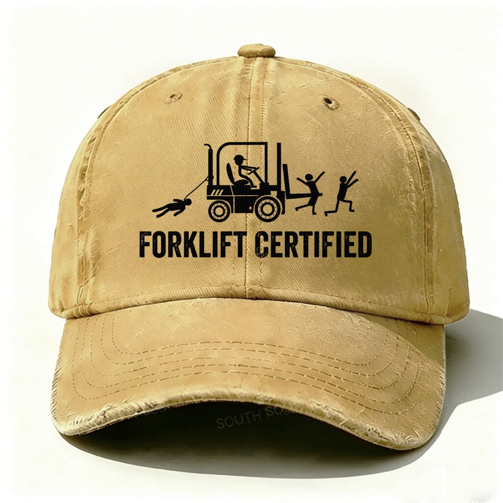Funny Forklift Certified Baseball Cap