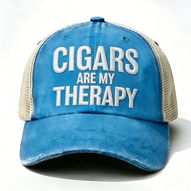 Embroidered ¡° Cigars Are My Therapy ¡± Trucker Cap